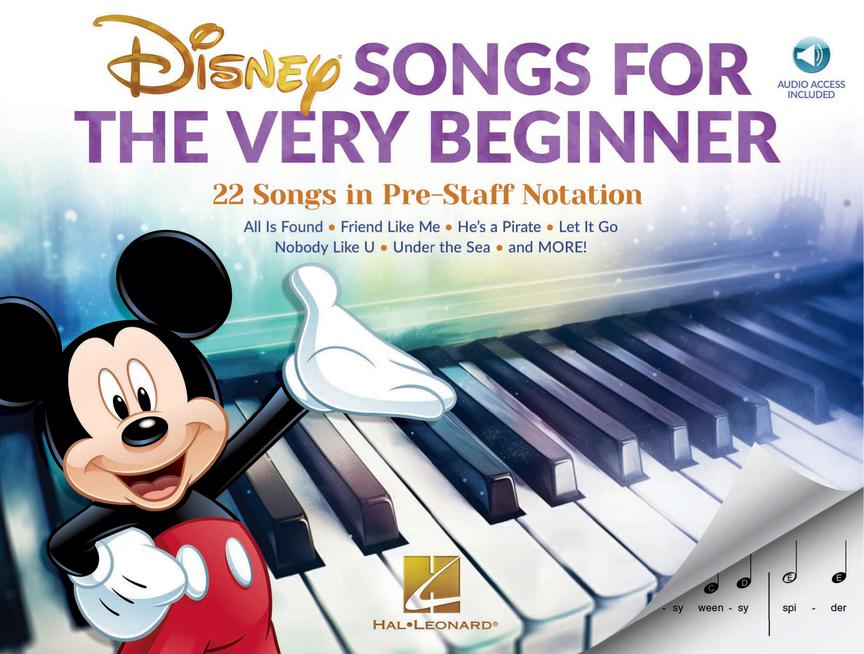 Disney Songs for the Very Beginner 22 Songs in Pre-Staff Notation