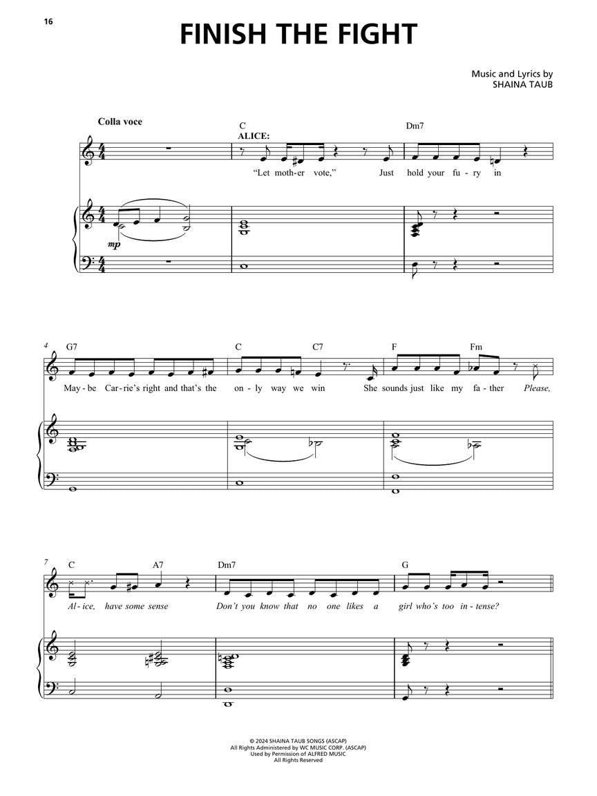 Suffs – The Musical Vocal Selections