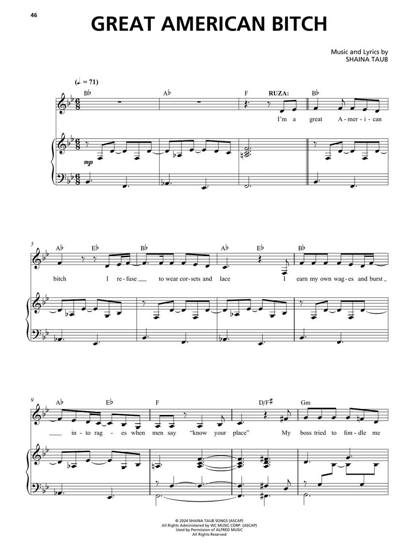 Suffs – The Musical Vocal Selections
