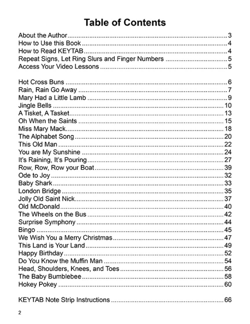 McCarthy: Kids Songs Easy KEYTAB Method