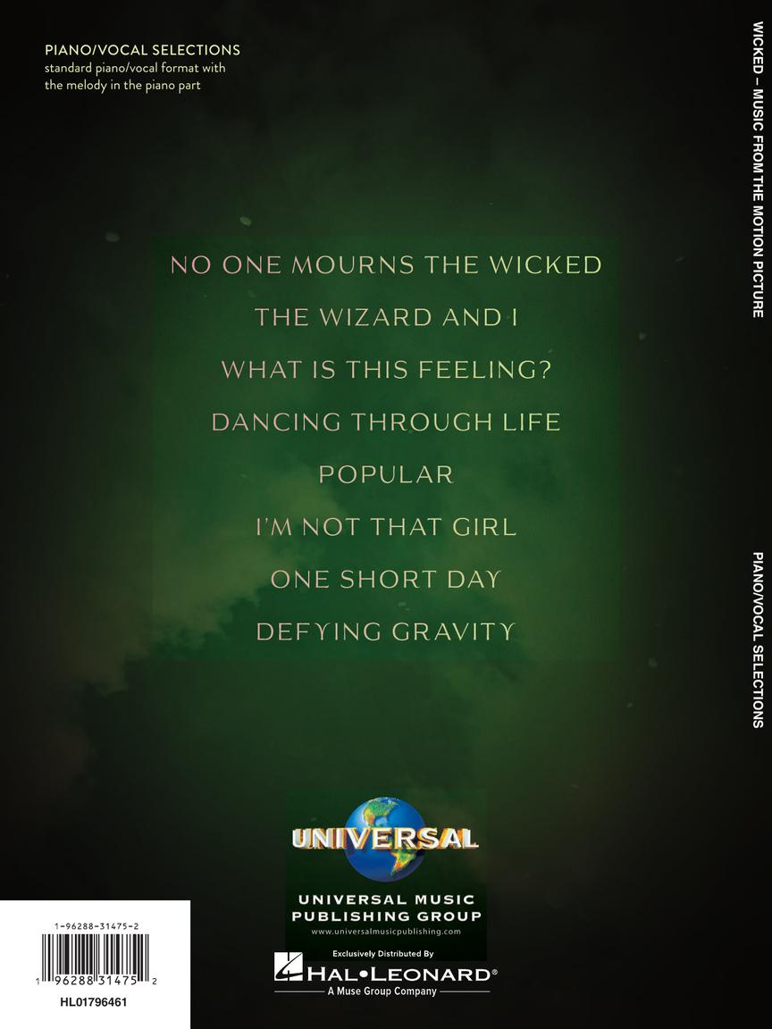 Wicked Piano/Vocal Selections