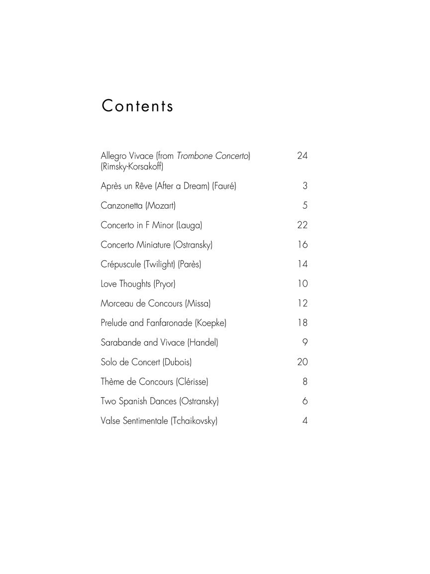 Concert and Contest Collection for Trombone Solo Book with Online Media