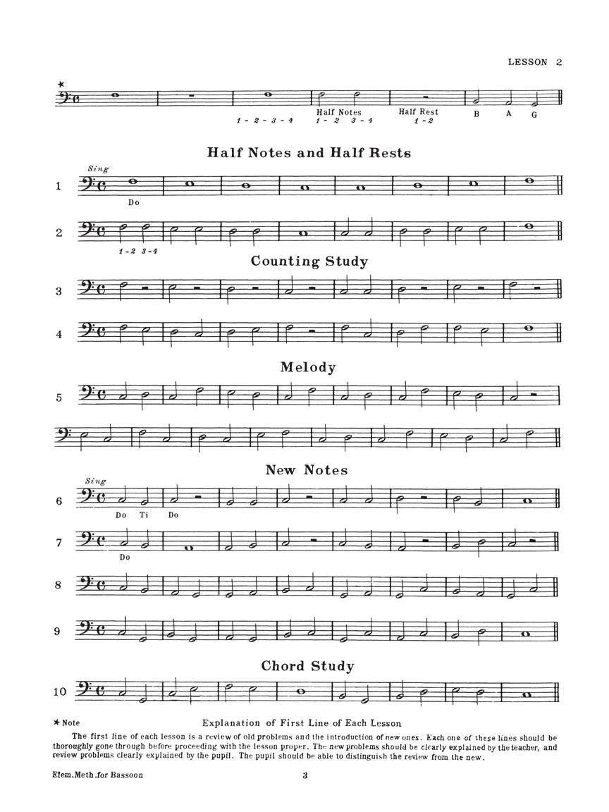 Rubank Elementary Method - Bassoon