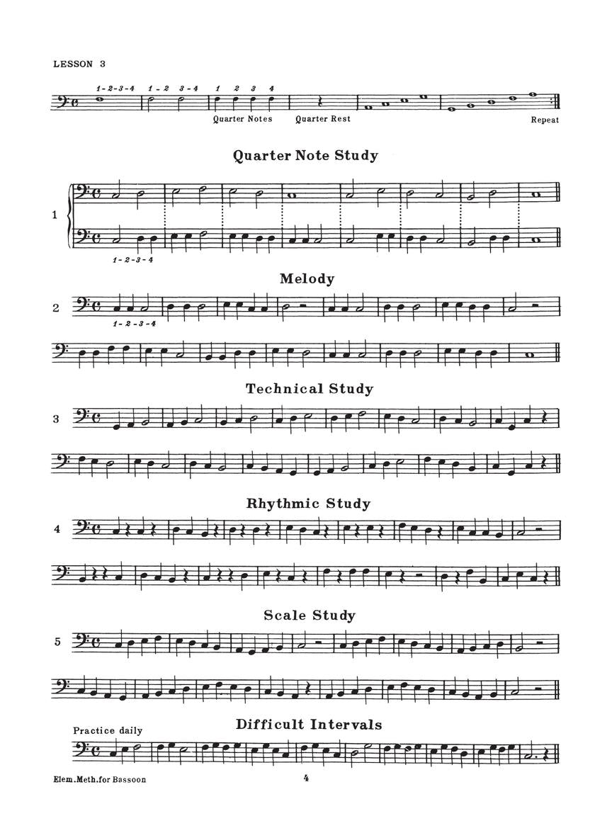 Rubank Elementary Method - Bassoon