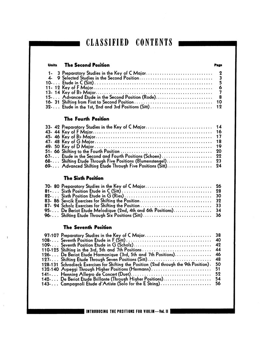 Whistler Introducing the Positions for Violin - Volume 2