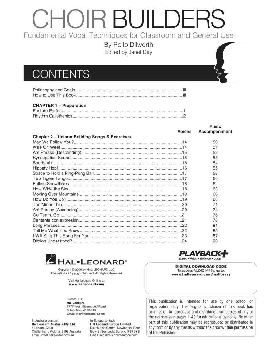 Choir Builders Fundamental Vocal Techniques for Classroom and General Use