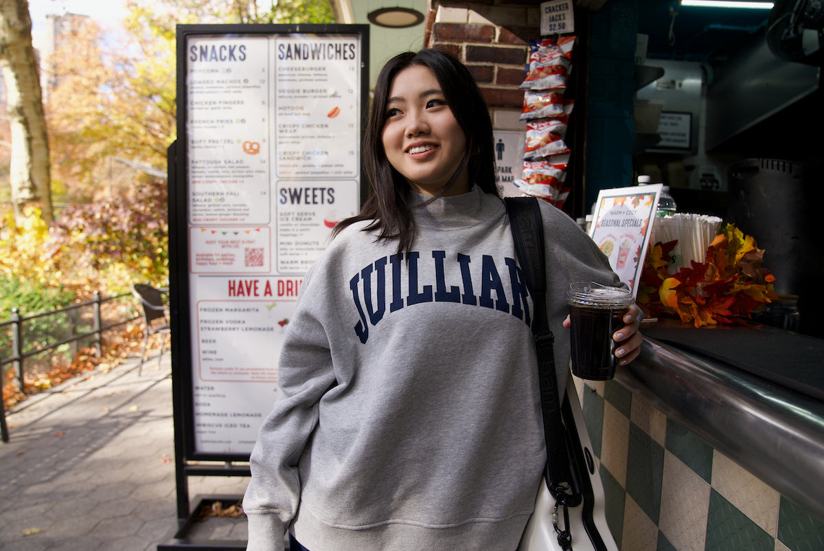 Sweatshirt: Diana Mock-Neck Reverse Fleece