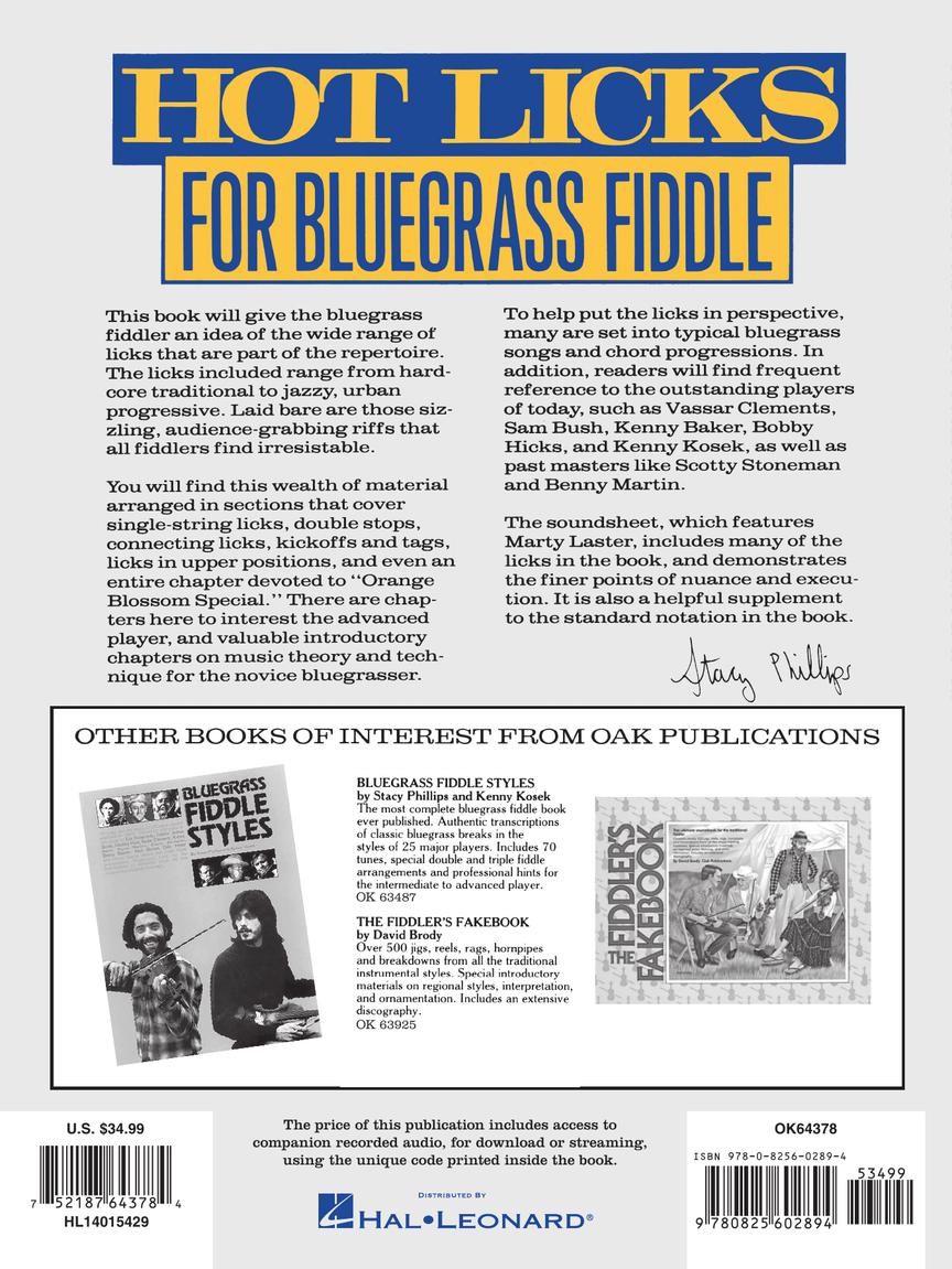 Hot Licks for Bluegrass Fiddle