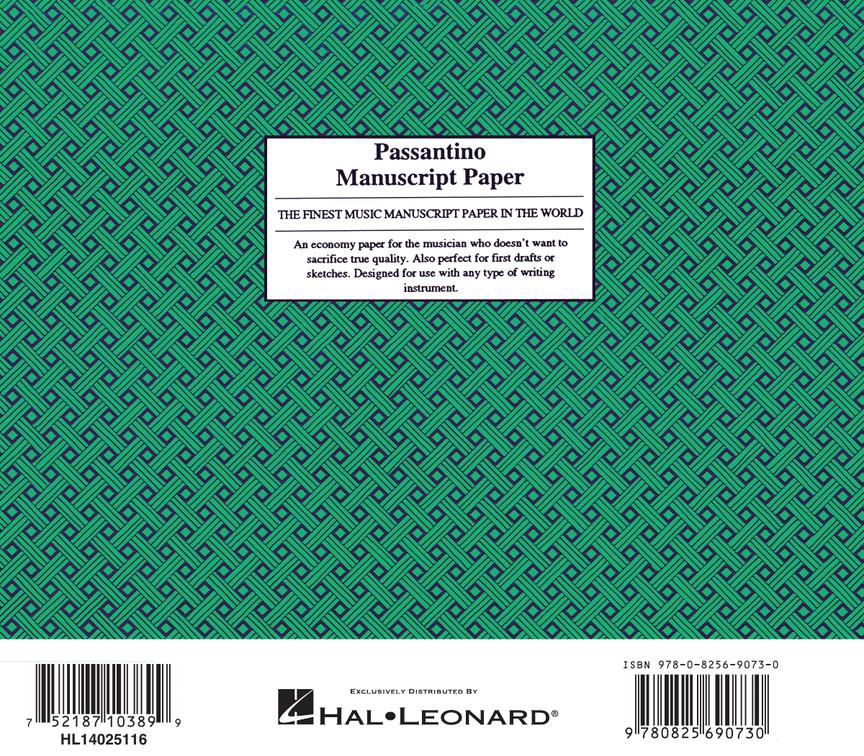 Passantino Spiral #73 64 Pages 8x7 6 Stave Both Sides