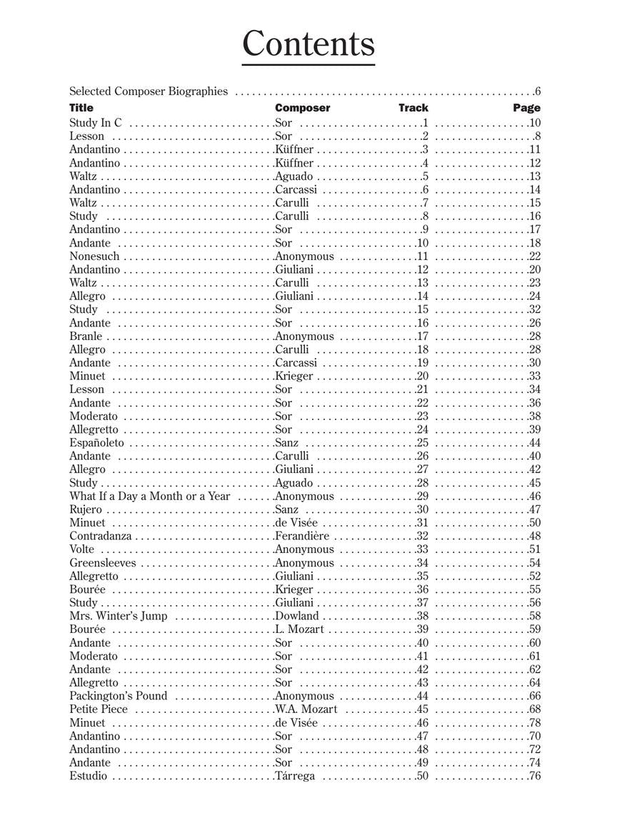 Fifty Easy Classical Guitar Solos