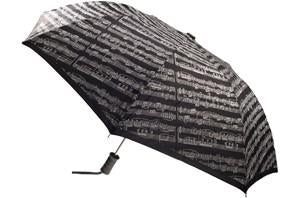Umbrella: Small Foldable Umbrella with Sheet Music pattern (10")