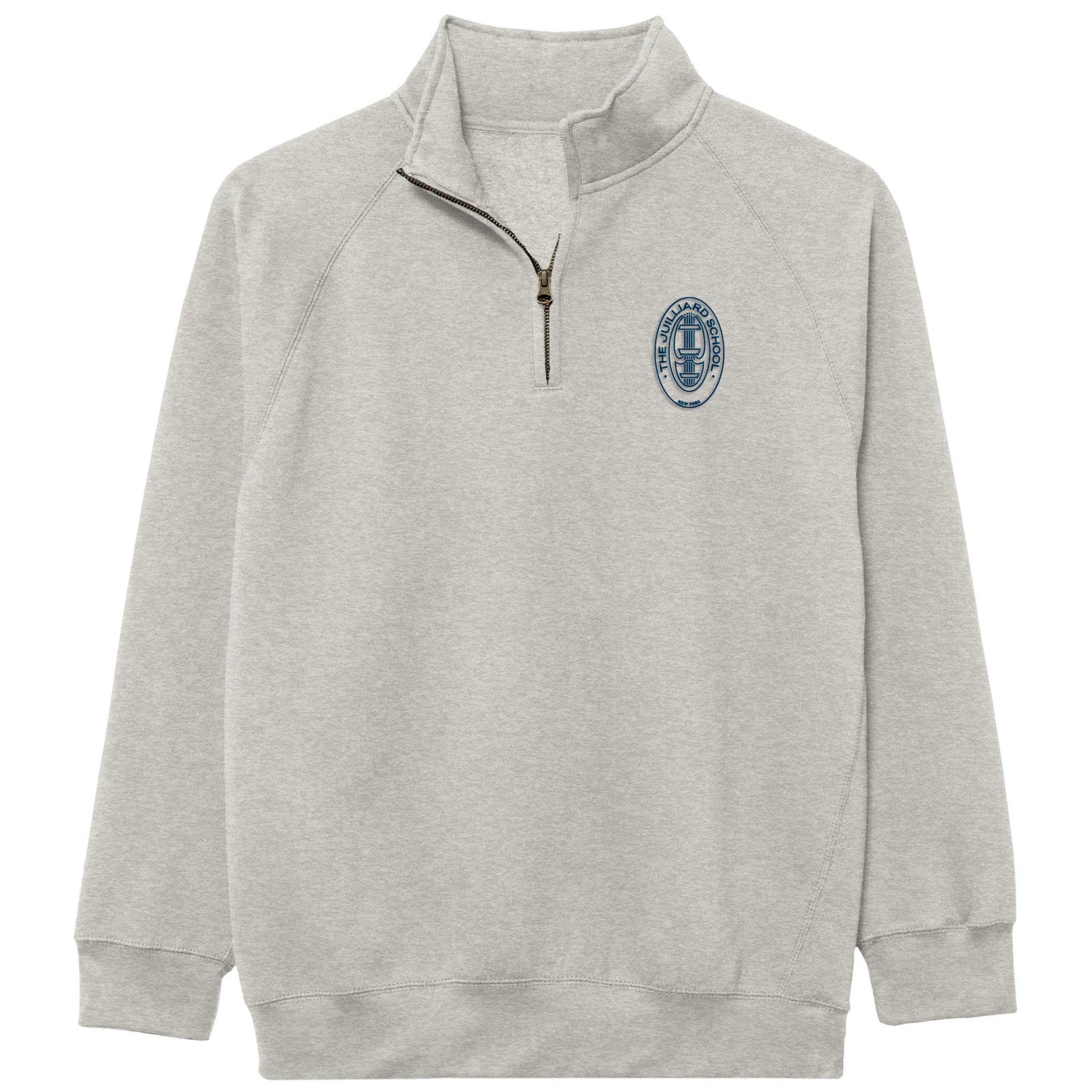 Sweatshirt: Benchmark/Essential Quarter Zip with Embroidered Seal