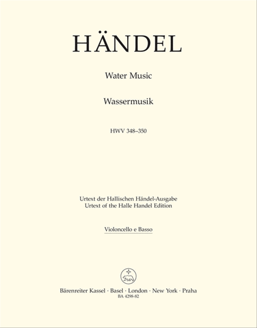 Handel: Water Music HWV 348-350 Violoncello, Double bass Part
