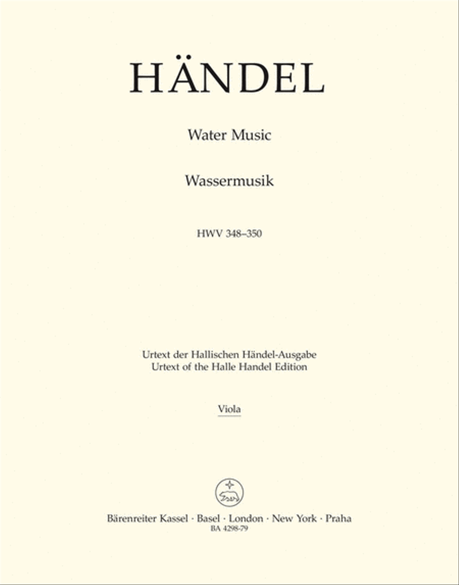 Handel: Water Music HWV 348-350 Viola Part