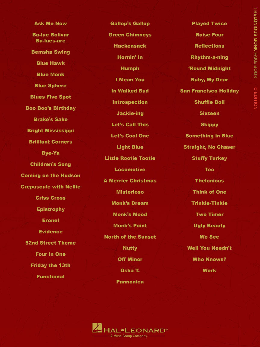 Monk, Thelonious - Fake Book