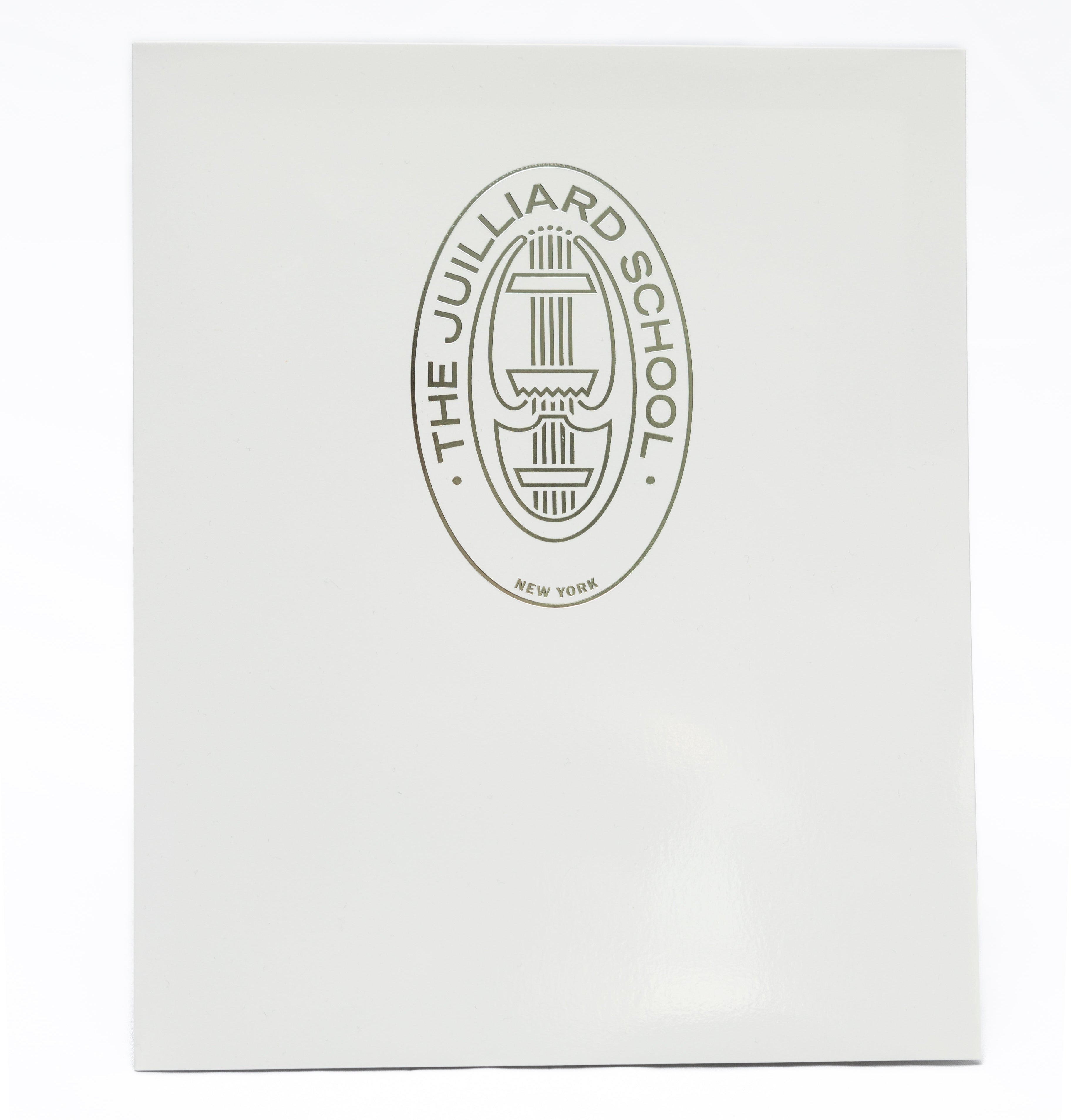 Folder: Juilliard satin finish - seal foil printed on center