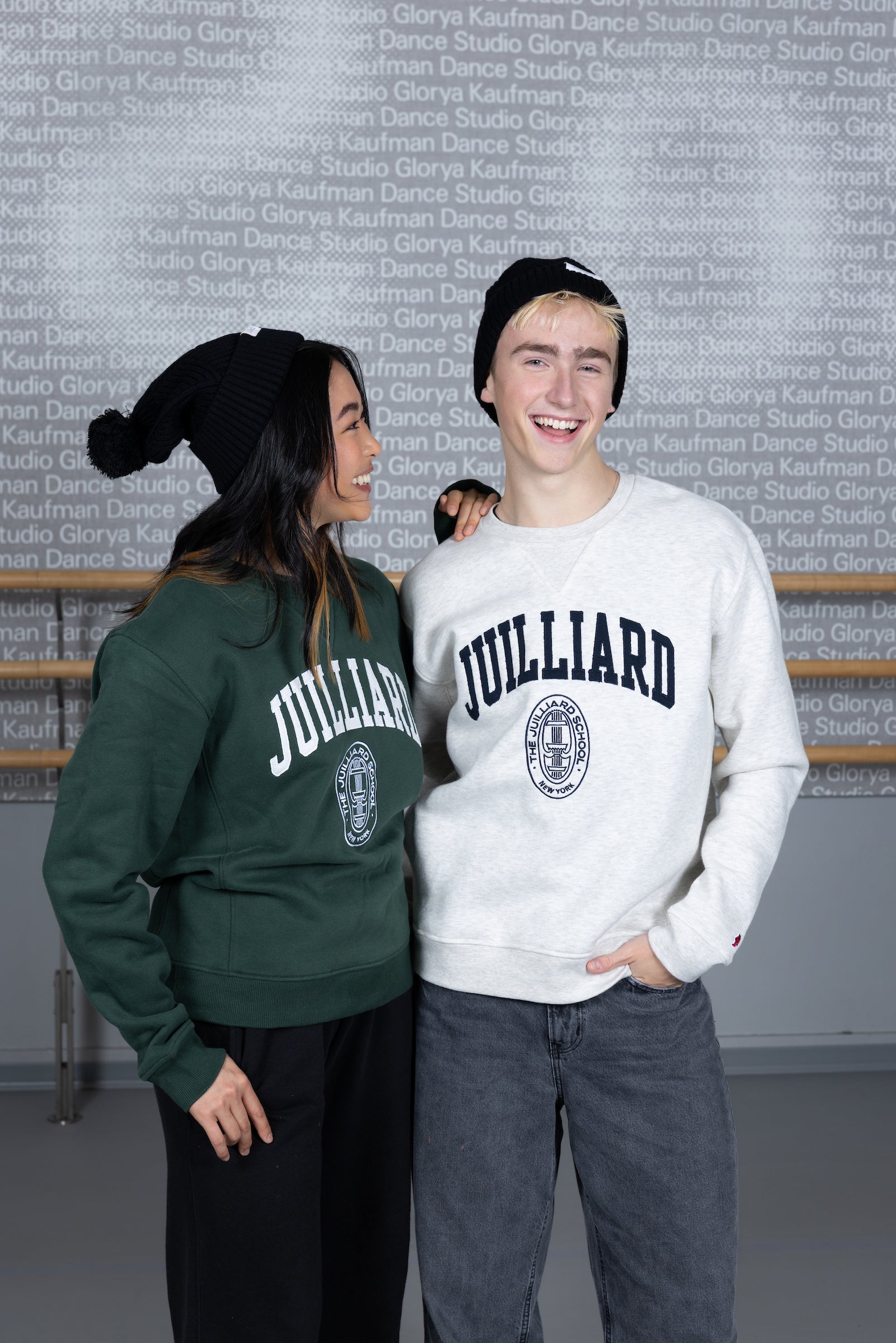 Beanie: Juilliard diamond textured winter cap with puff