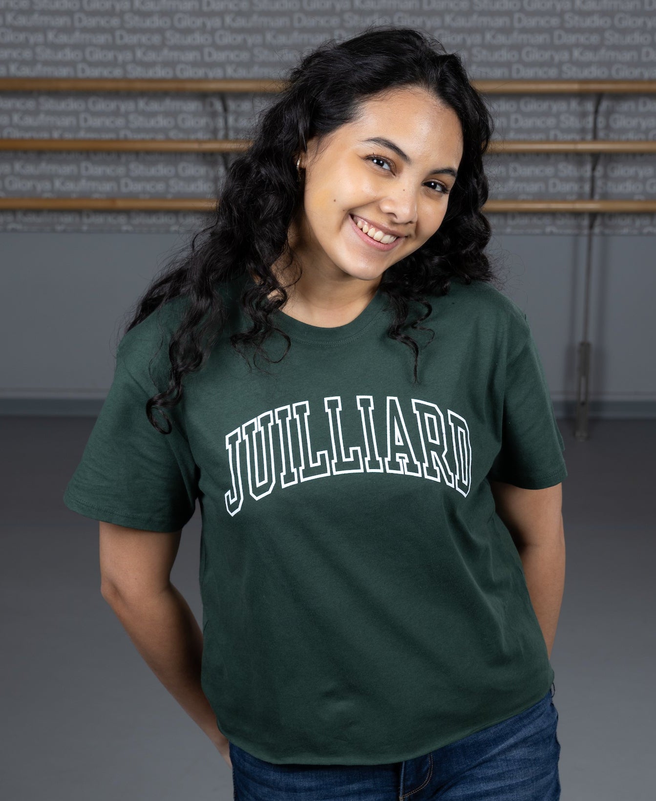 T-Shirt: Clothesline Crop top with Juilliard Collegiate