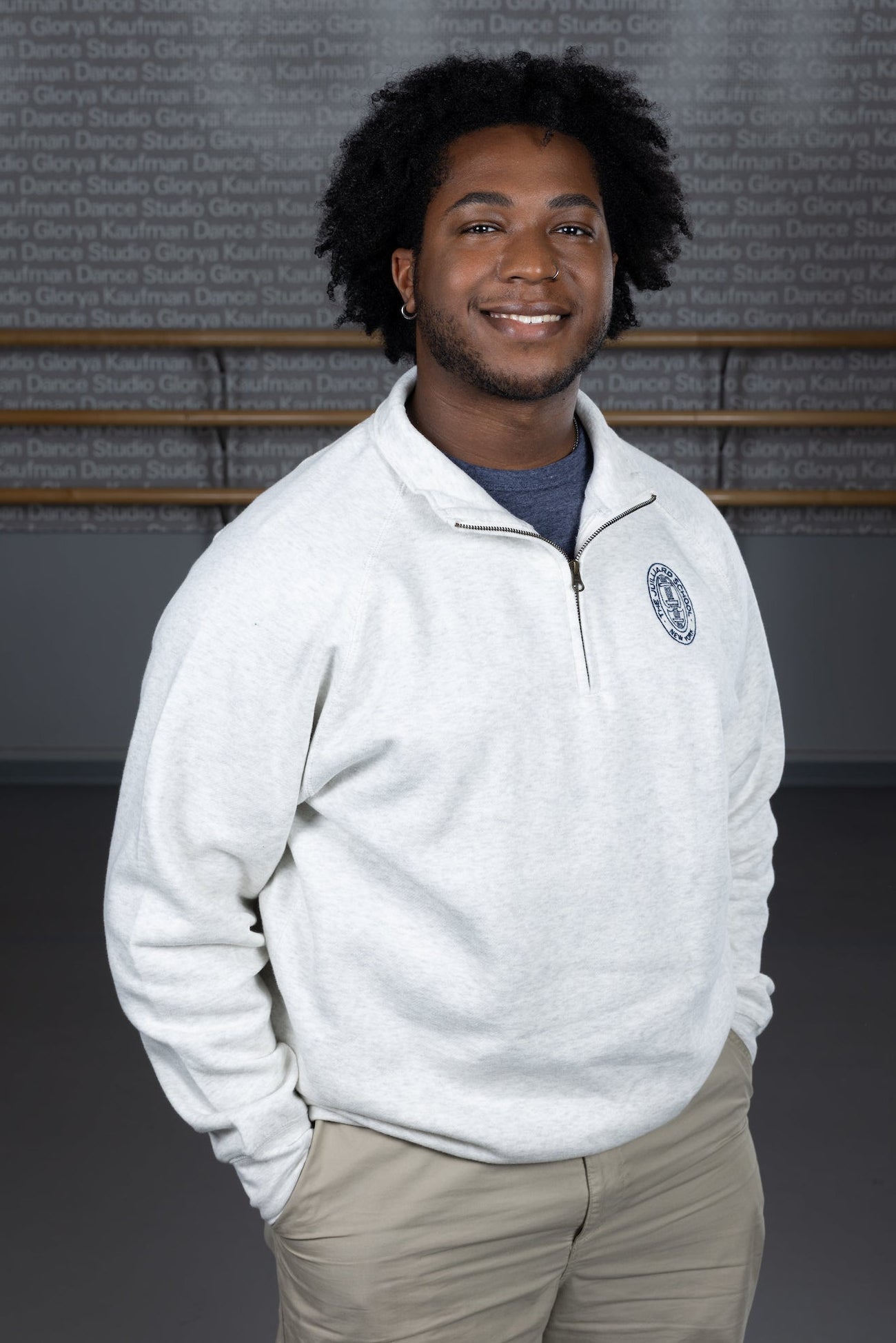 Sweatshirt: Benchmark/Essential Quarter Zip with Embroidered Seal