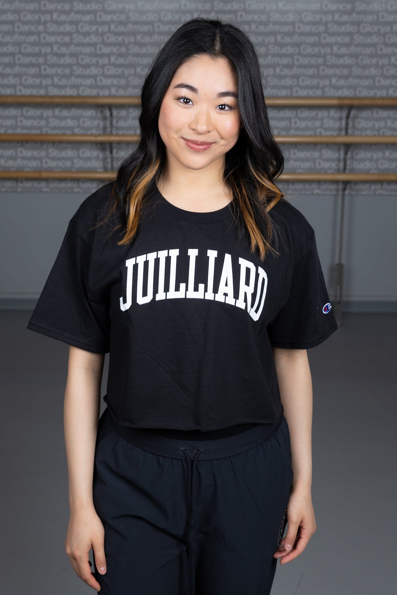T-Shirt: Champion Crop top with Juilliard Collegiate