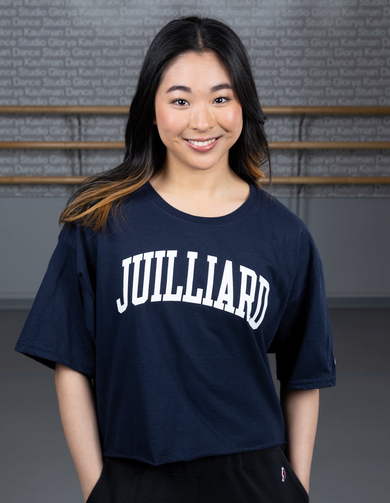 T-Shirt: Champion Crop top with Juilliard Collegiate