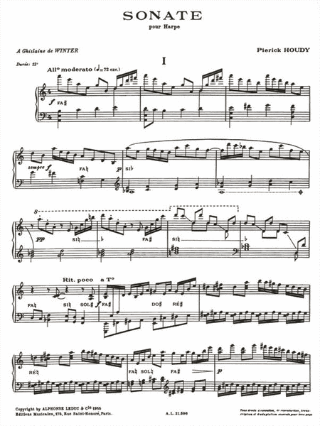 Houdy Sonata For Harp