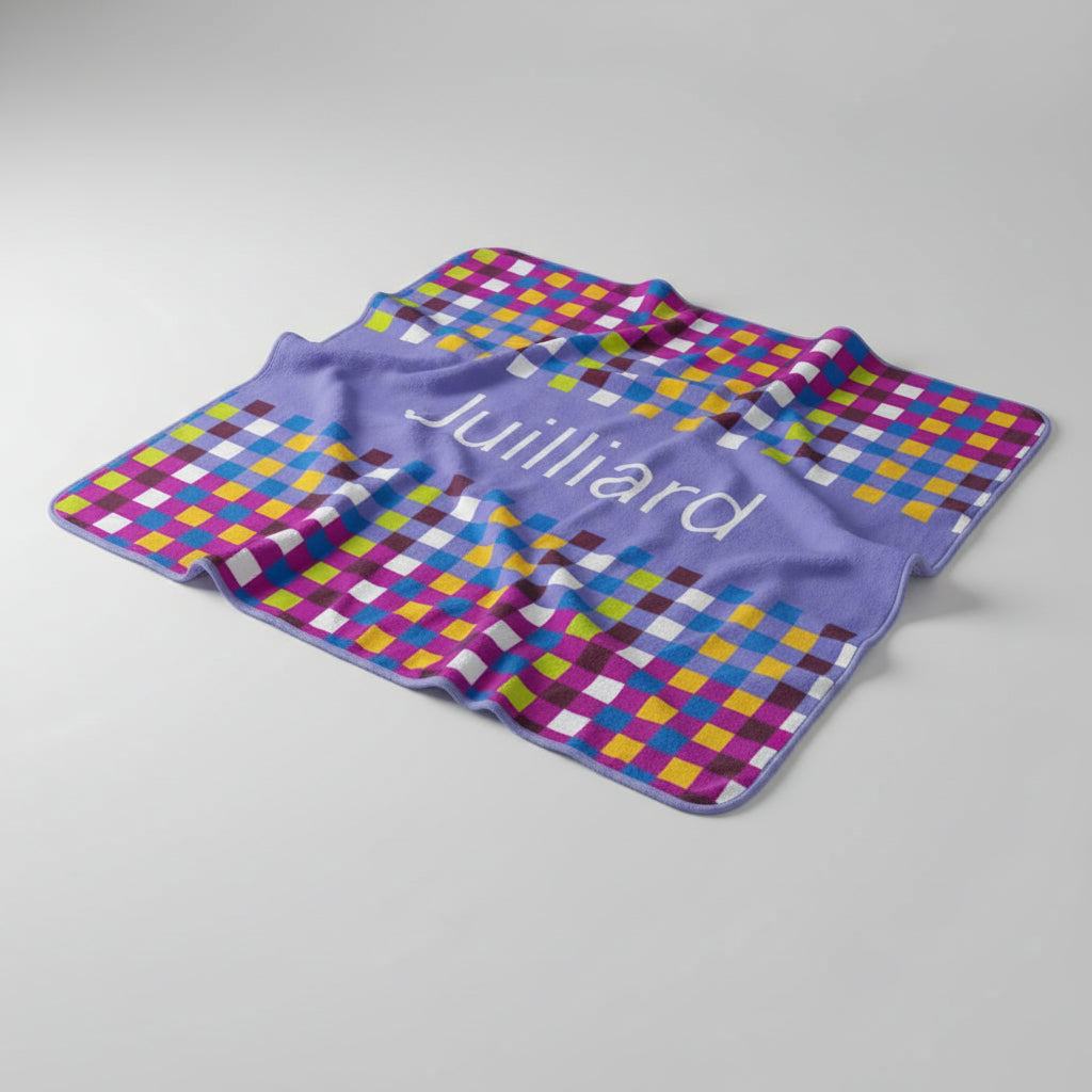 Blanket: Gingham Pattern plus Juilliard seal (60" x 60")