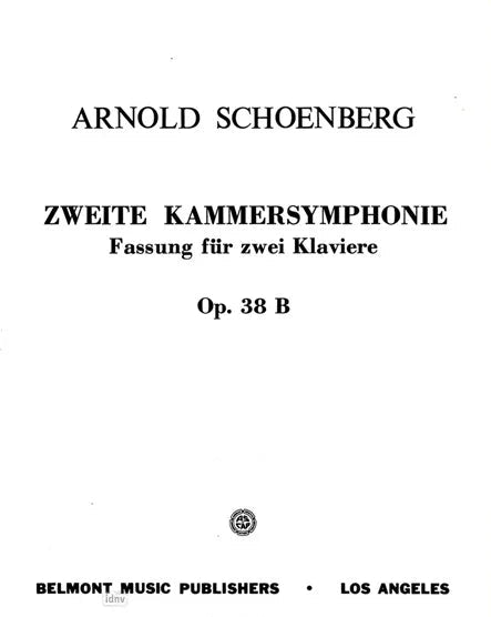 Schoenberg Second Chamber Symphony Op. 38b for Two Pianos