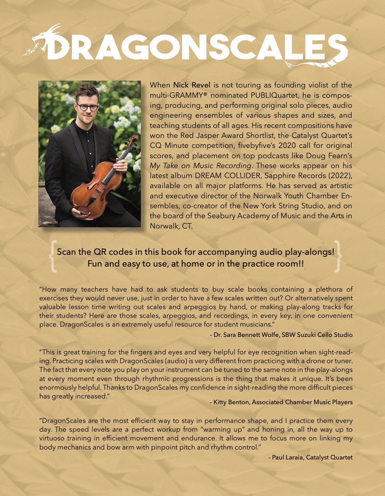 Revel: DragonScales 3-Octave Scales and Arpeggios for Cello (includes audio play-alongs)