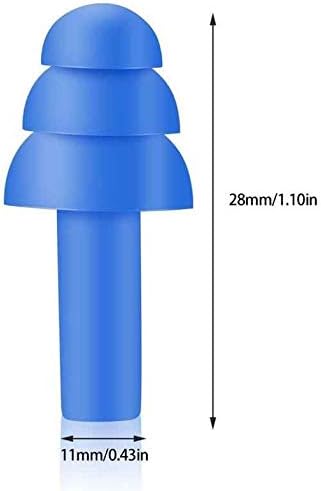 Ear Plugs: Silicone with Case (NRR: 25dB/SNR- 28dB Noise Reduction)