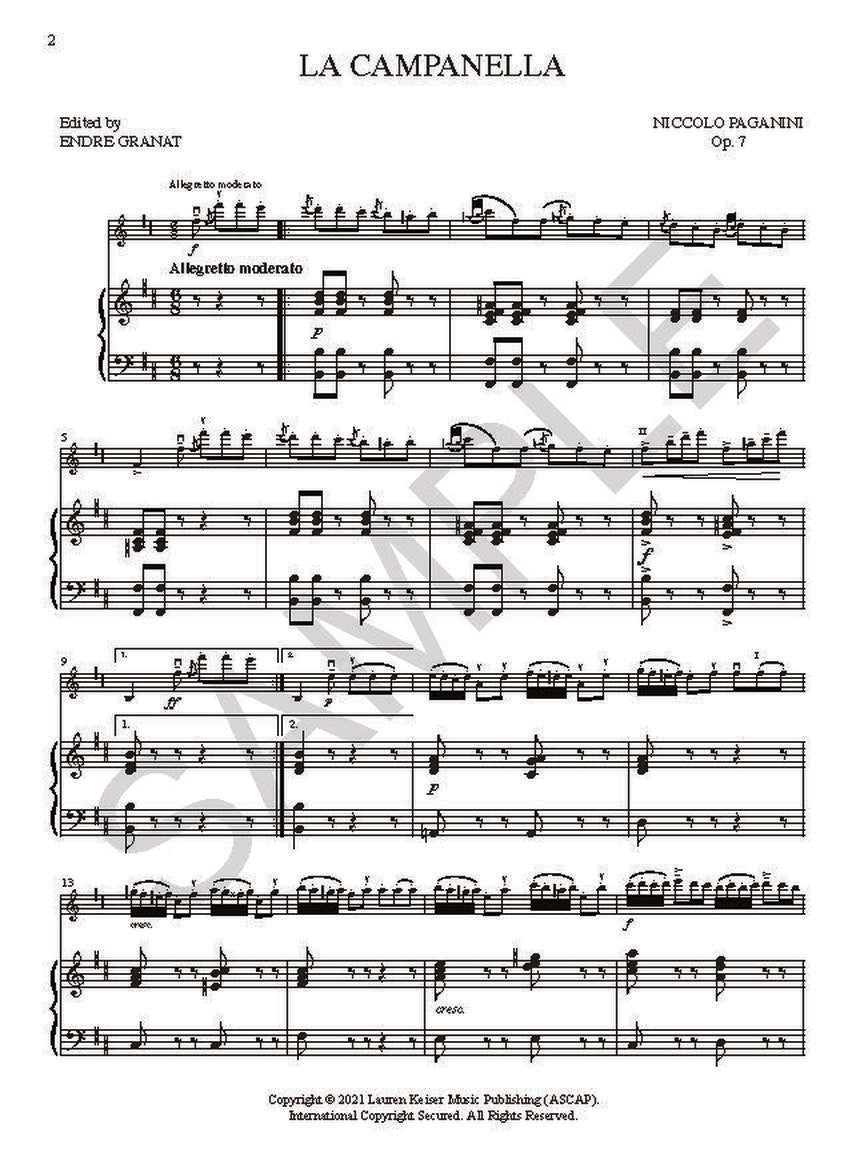 Paganini Two Pieces: La Campanella and Moto Perpetu