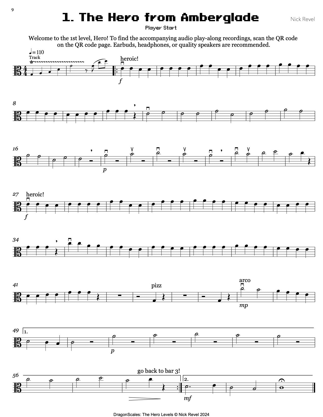 Revel: DragonScales The Hero Levels 25 Fantasy Etudes to Slay Evil, Viola Story (Level 1)