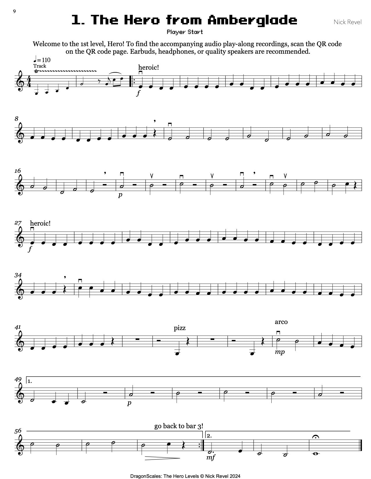 Revel: DragonScales The Hero Levels 25 Fantasy Etudes to Slay Evil, Violin Story (Level 1)