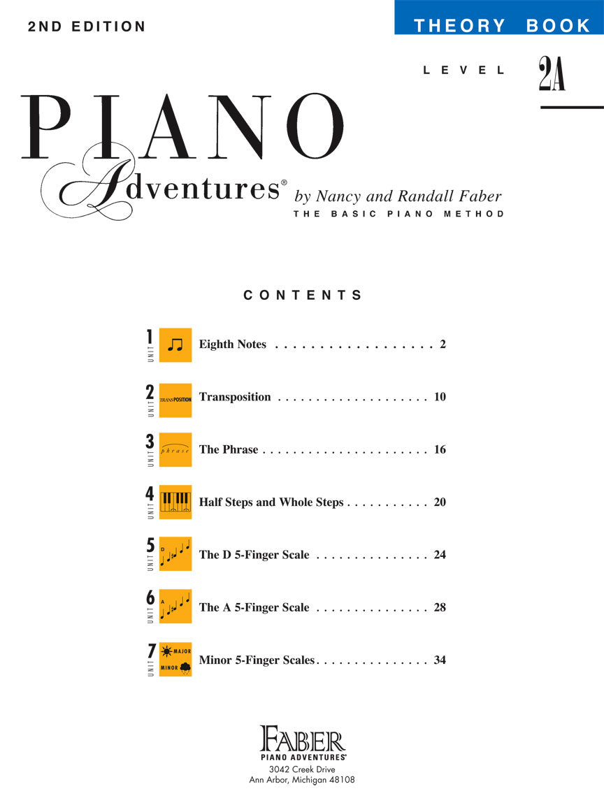 Faber Piano Adventures Theory Book 2A