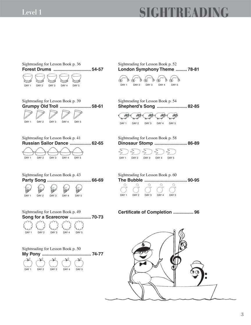 Faber Piano Adventures - Sightreading Book Level 1