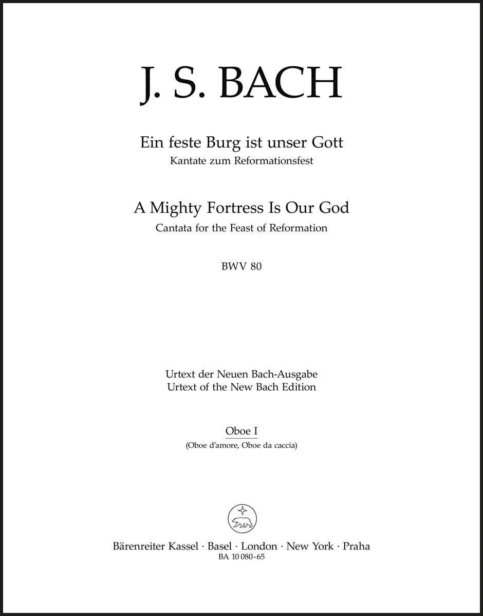 Bach: Ein feste Burg ist unser Gott, BWV 80 (Wind parts - Oboes I/II/III)