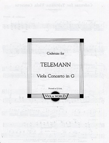Telemann Arnold Cadenzas Viola