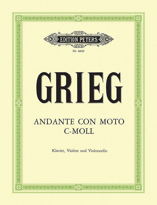 Grieg Andante con moto in C minor EG 116 for Piano, Violin and Cello
