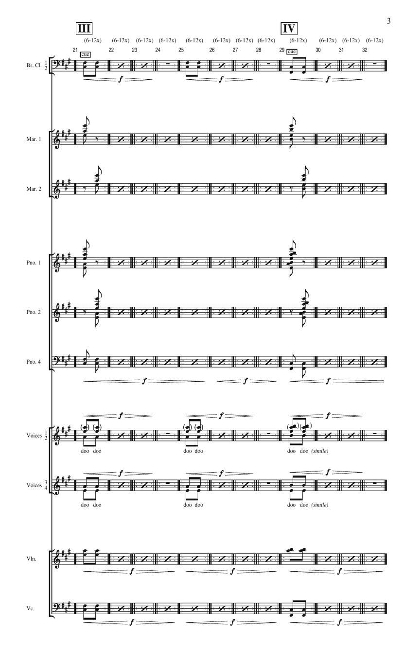 Reich Music for 18 Musicians Score