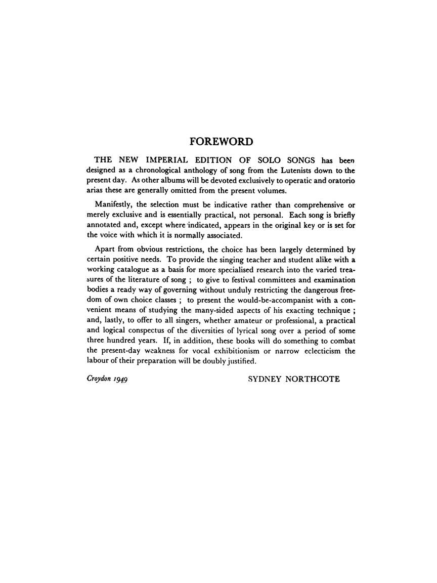 Contralto Songs (New Imperial Edition)