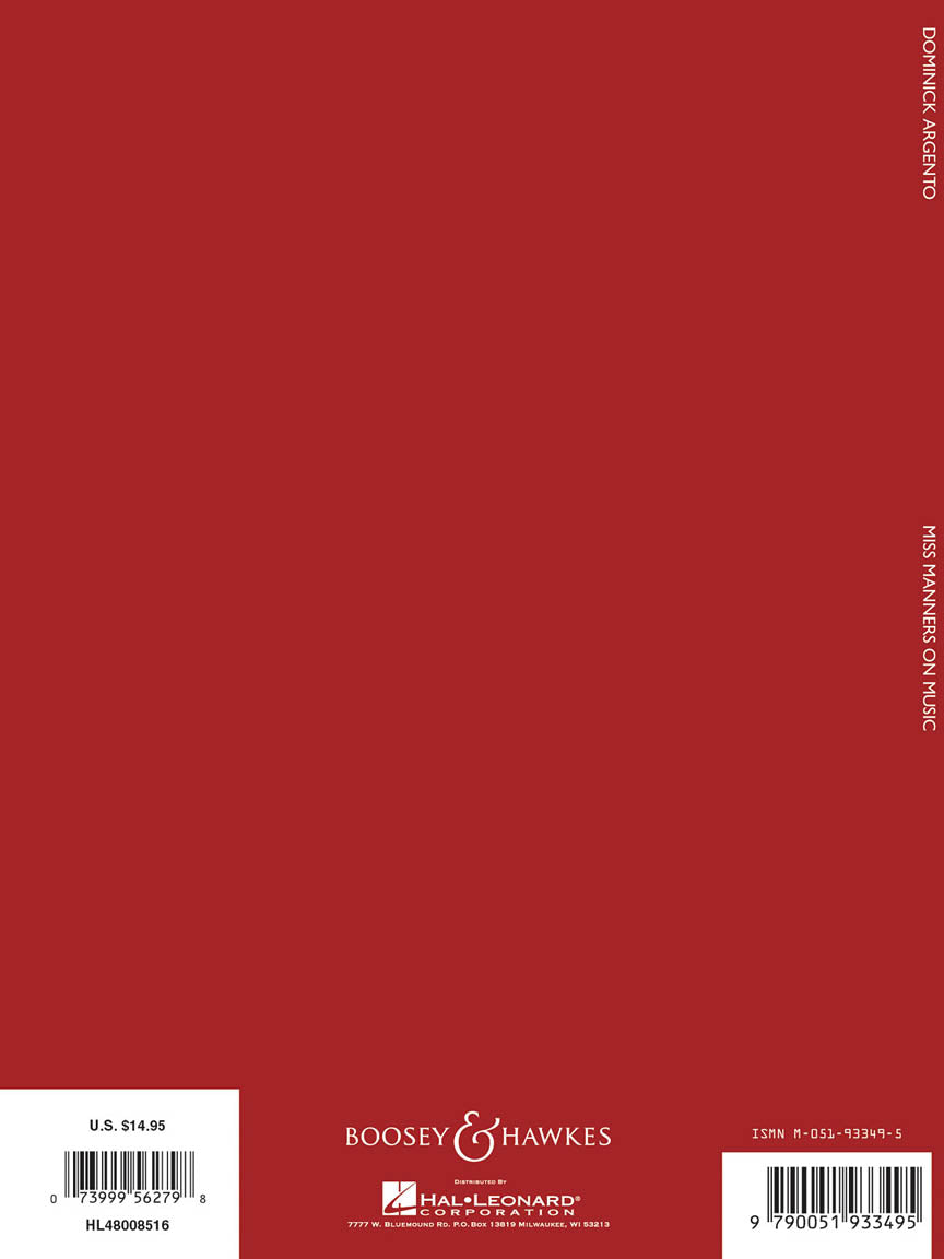 Argento Miss Manners on Music