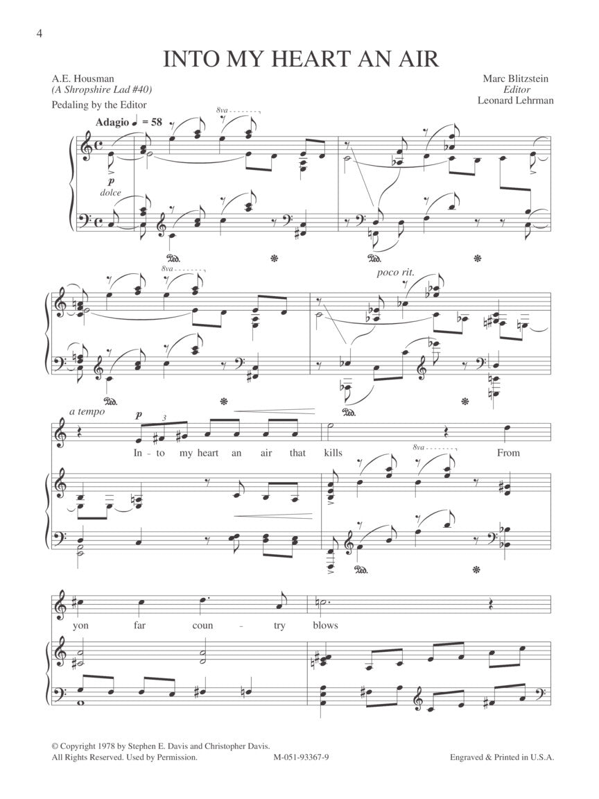 Blitzstein Songbook - Volume 3