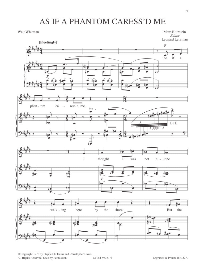 Blitzstein Songbook - Volume 3