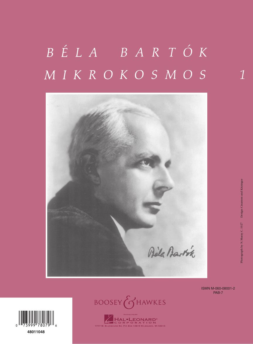 Bartok Mikrokosmos Volume 1 (Pink)