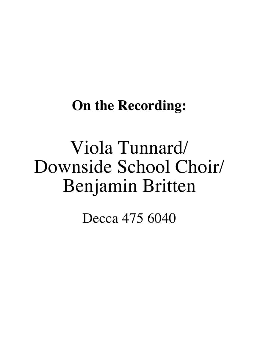 Britten Friday Afternoons, Op. 7 (New Edition)