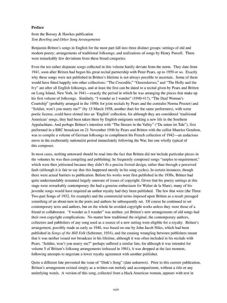 Britten Complete Folksong Arrangements 61 Songs for Medium/Low Voice