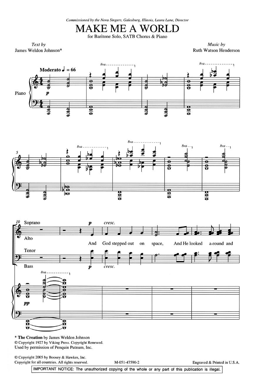 Henderson Make Me a World SATB