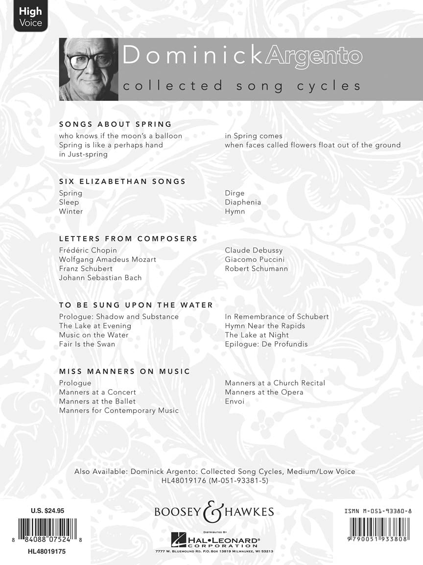 Argento Collected Song Cycles