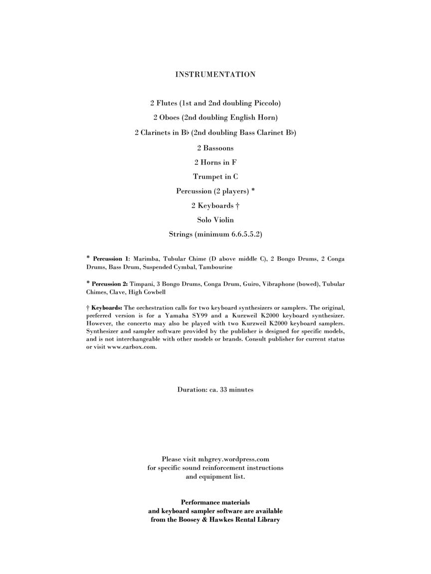 Adams: Violin Concerto (Full Score)