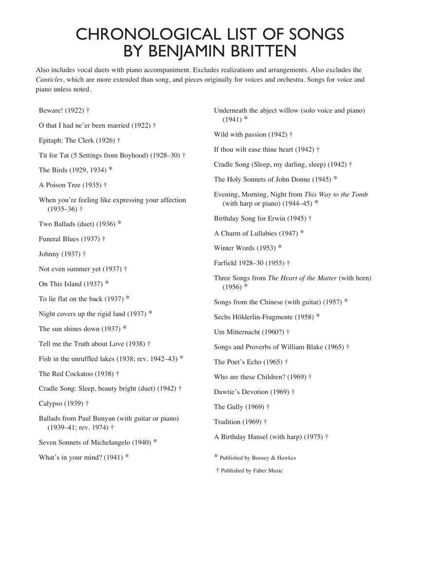 Britten, Benjamin - Collected Songs High